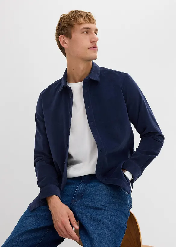 Kordfløyelsskjorte, Regular Fit, bonprix