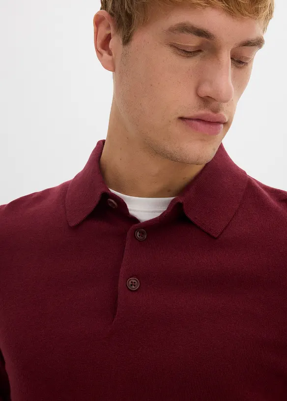 Finstrikket genser med fin merionull, Slim Fit, bonprix