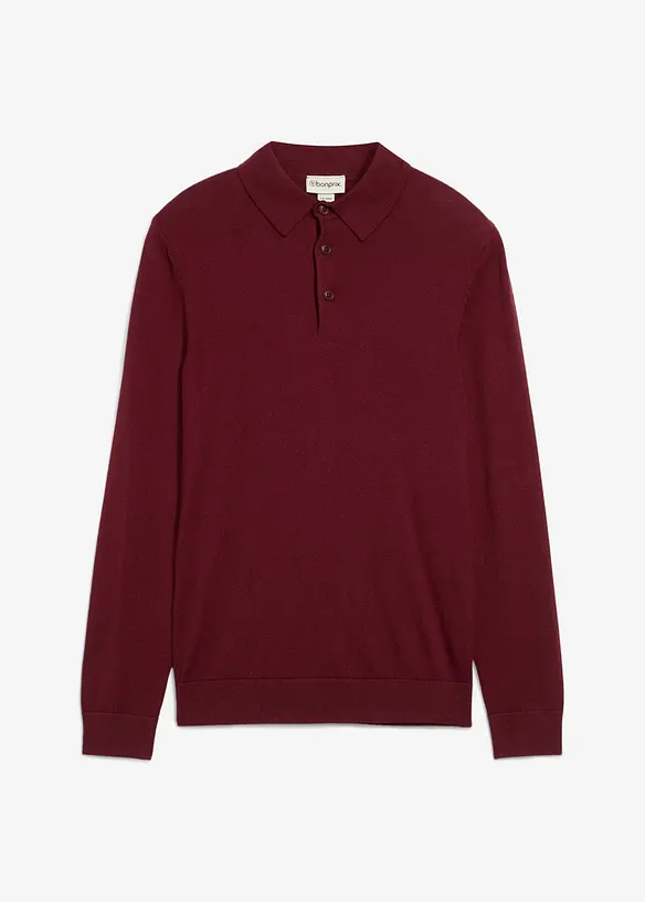 Finstrikket genser med fin merionull, Slim Fit, bonprix