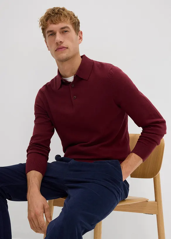 Finstrikket genser med fin merionull, Slim Fit, bonprix