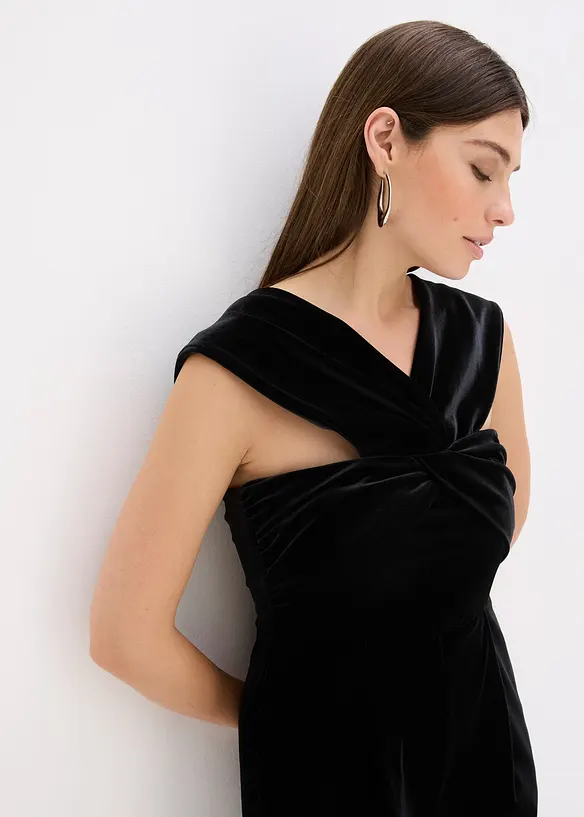 Jersey-jumpsuit av lett fløyel, bonprix