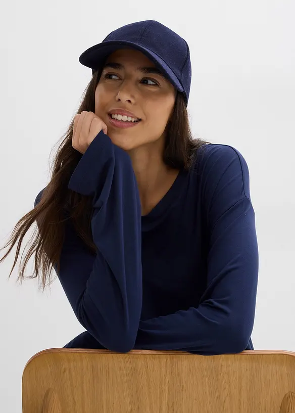 Oversized topp i lett viskose-/elastanmiks, bonprix