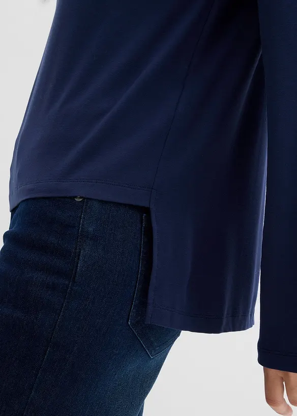 Oversized topp i lett viskose-/elastanmiks, bonprix