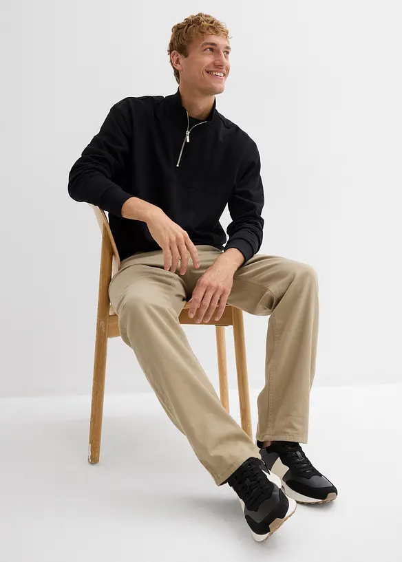 Relaxed Fit, varmende bukse med komfortlinning, Straight, bonprix