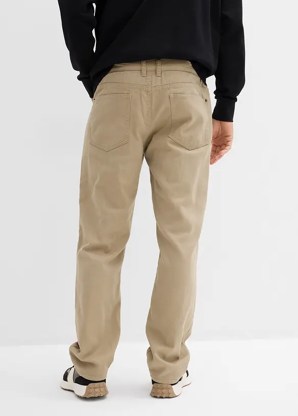 Relaxed Fit, varmende bukse med komfortlinning, Straight, bonprix