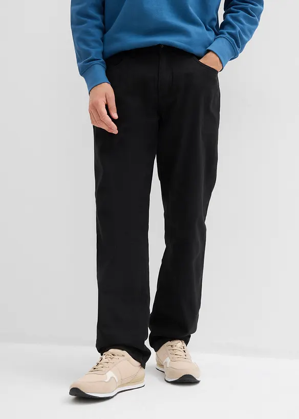 Relaxed Fit, varmende bukse med komfortlinning, Straight, bonprix