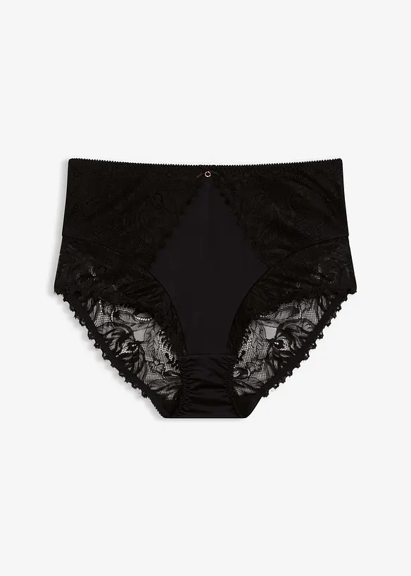 Truse med høy midje og glinsende materiale, bonprix