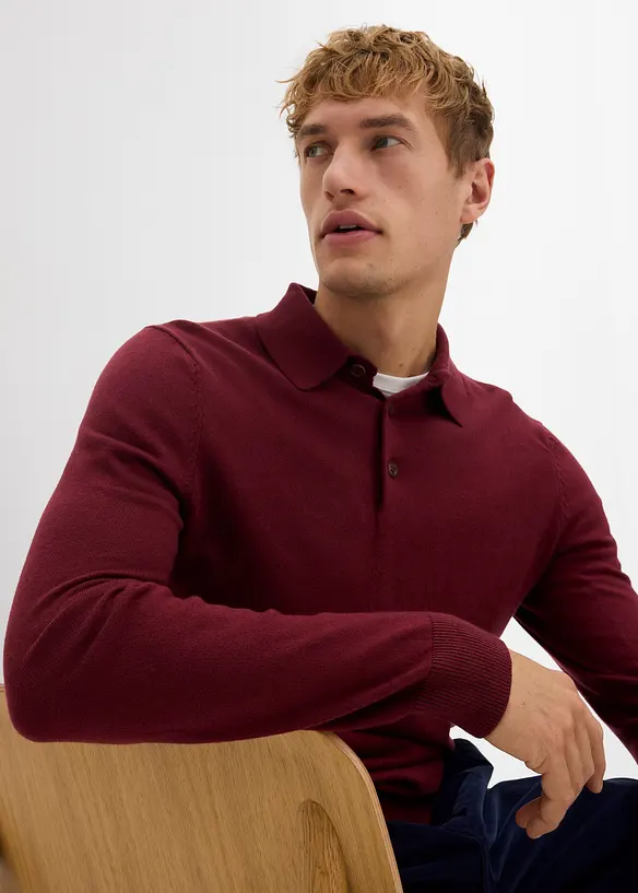 Finstrikket genser med fin merionull, Slim Fit, bonprix