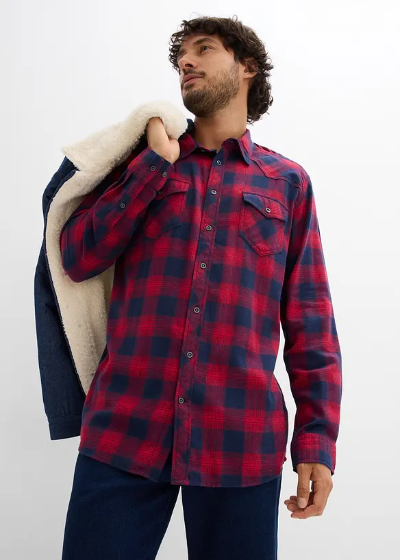 Flanellskjorte i 100% bomull, bonprix