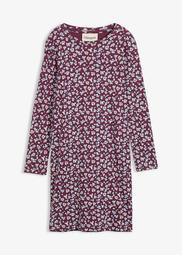 Ribbet jerseykjole av 100% økologisk bomull, bonprix