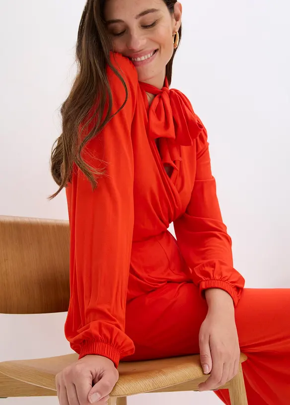 Jumpsuit i lett viskosemiks, bonprix
