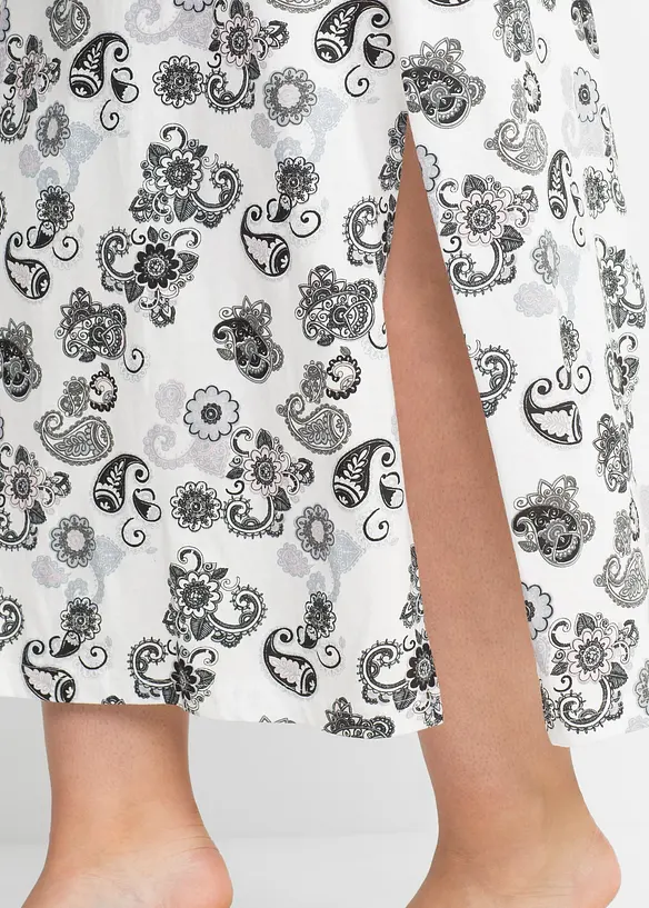 Lang nattkjole i økologisk bomull, bonprix