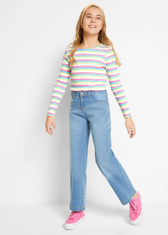 Wide-Leg-jeans Mid Waist, bonprix