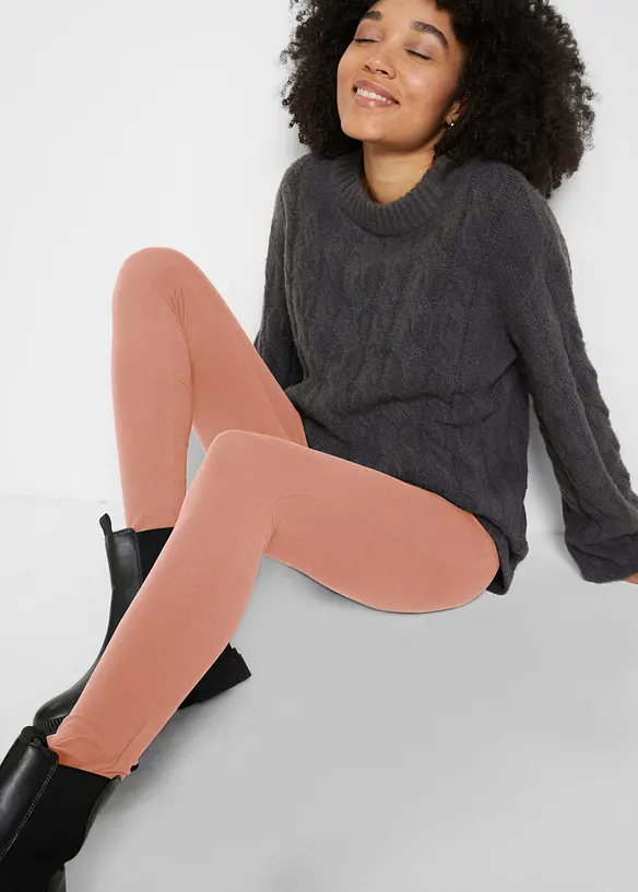 Leggings i lang modell (2-pack), bonprix