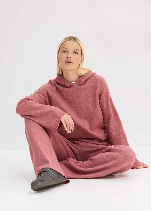 Strikket hoodie, bonprix
