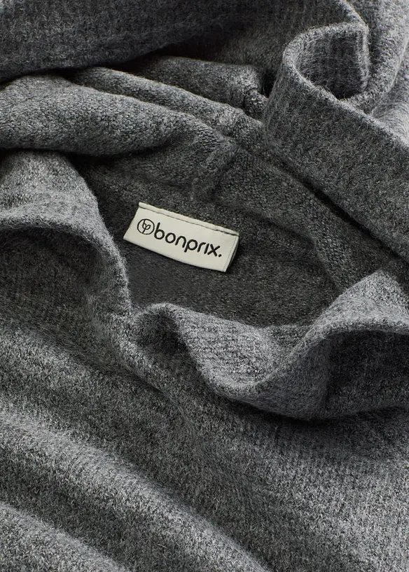 Strikket hoodie, bonprix