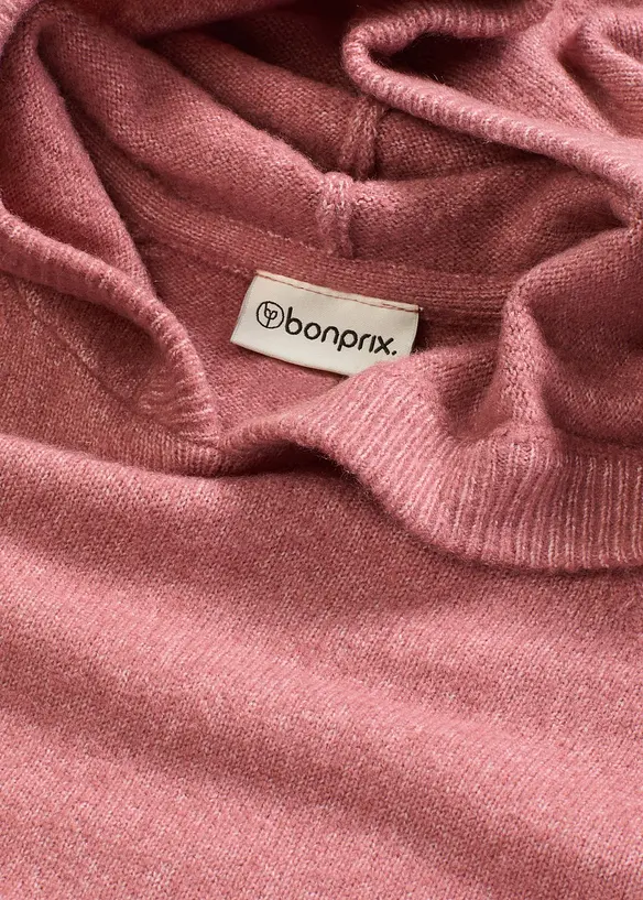 Strikket hoodie, bonprix