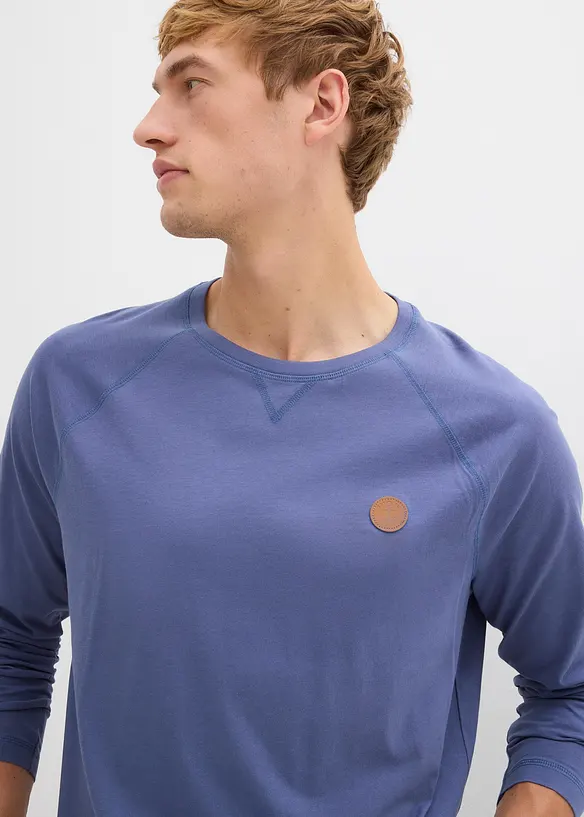 Langermet shirt i 100% økologisk bomull (2-pack), bonprix