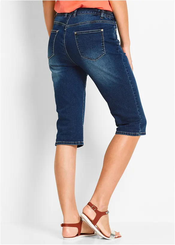 Bermudashorts i denim Mid Waist, komfortlinning, bonprix