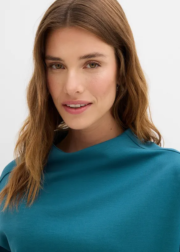Oversized sweatshirt av mykt scubamateriale, bonprix