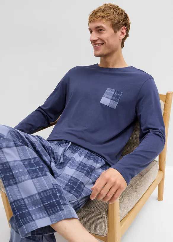 Pyjamas i myk, 100% bomull, bonprix