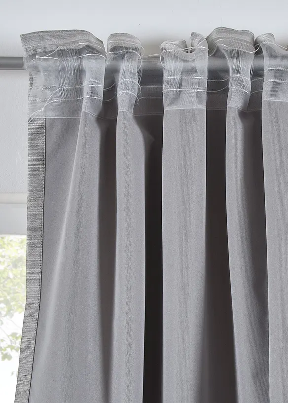 Mørkleggingsgardin i silkeaktig materiale (1-pack), bonprix
