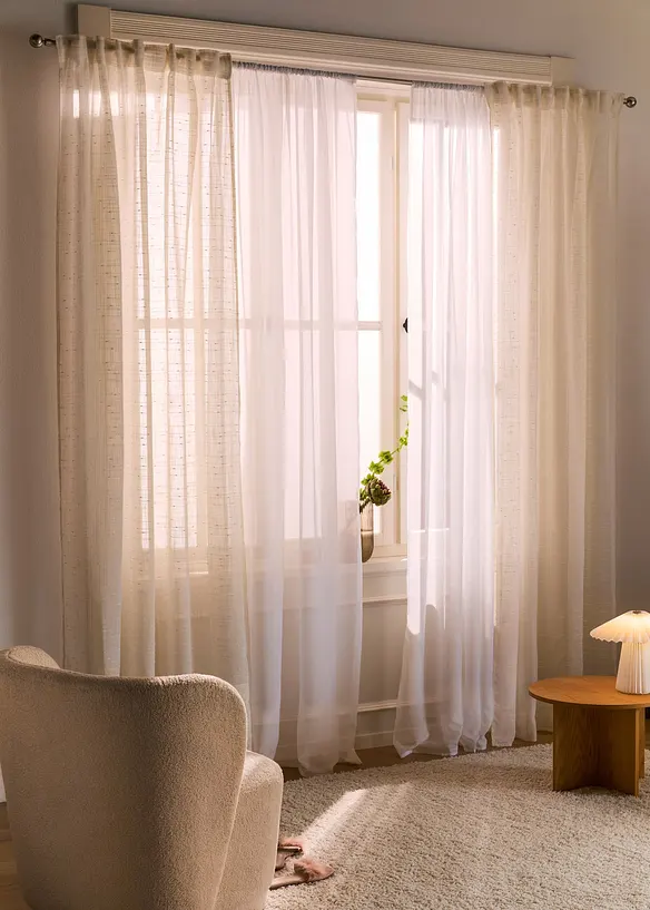 Gardin med struktur, i flere størrelser (1-pack), bonprix