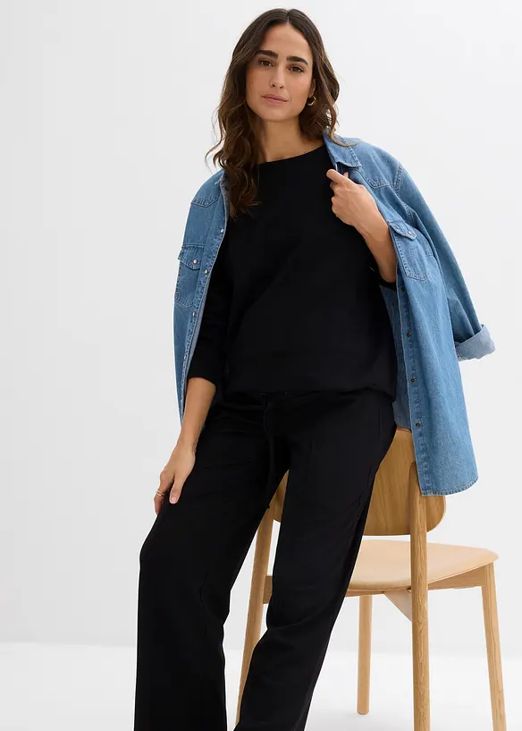 2-i-1-mammasweatshirt i økologisk bomull, bonprix