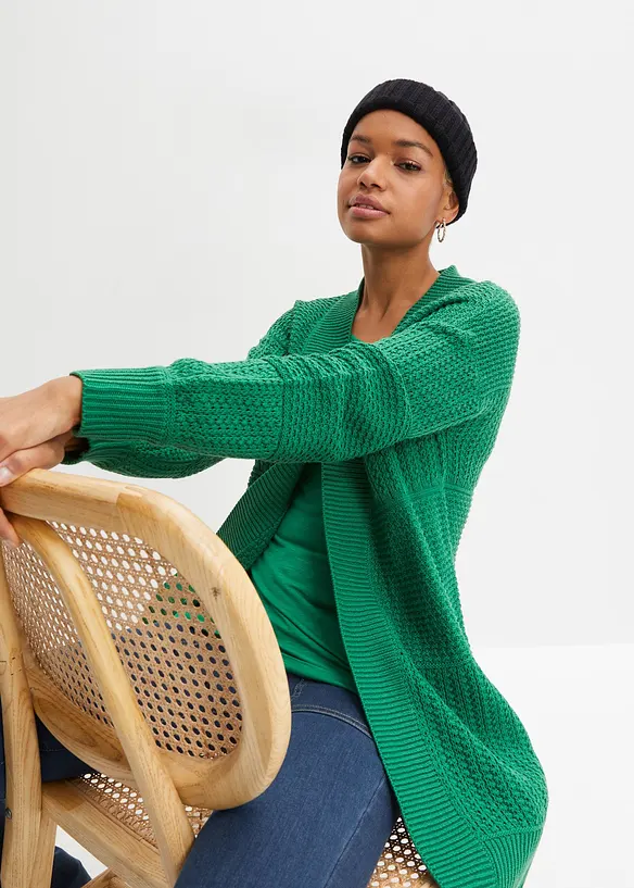 Lang strikkejakke, bonprix