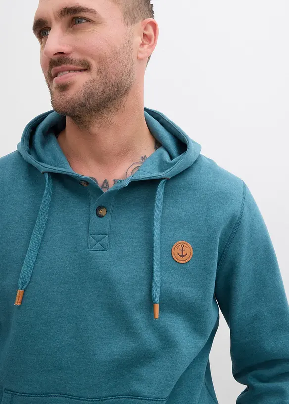Sweatshirt med hette og myk børstet innside, bonprix
