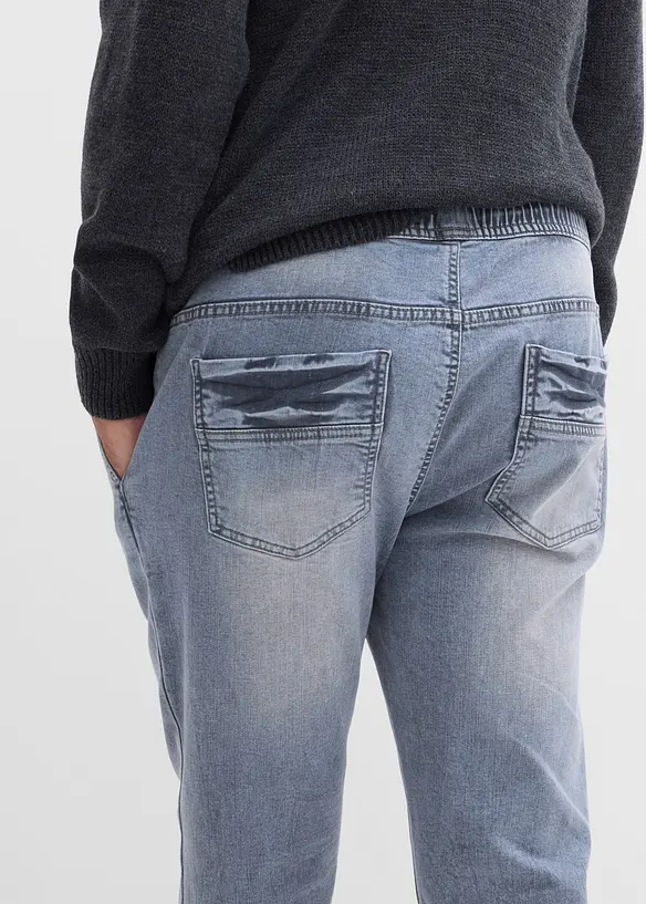 Regular Fit slip on-jeans med stretch, Tapered, bonprix