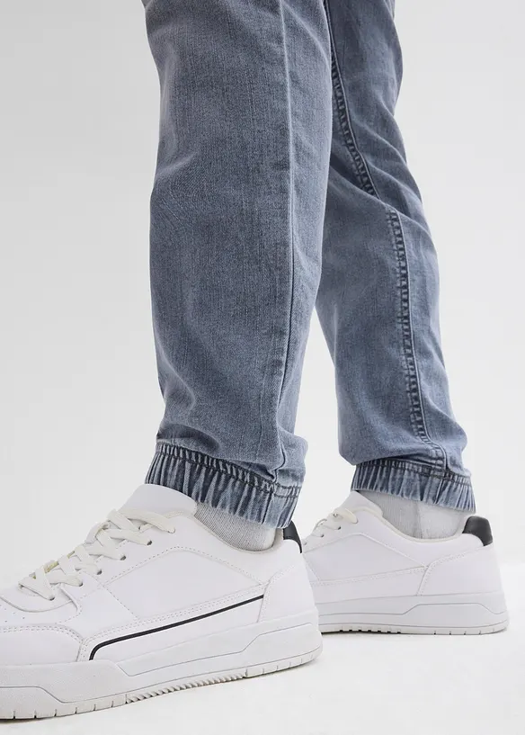 Regular Fit slip on-jeans med stretch, Tapered, bonprix
