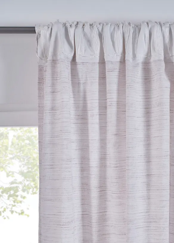 Jacquardvevd gardin i økologisk bomull (1-pack), bonprix