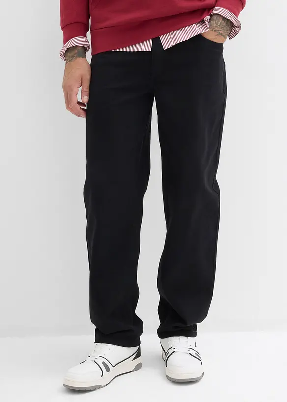 Relaxed Fit-twillbukse med komfortlinning, Straight, bonprix