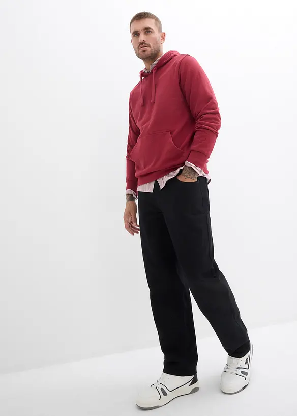 Relaxed Fit-twillbukse med komfortlinning, Straight, bonprix