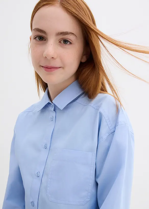 Oversized bluse i 100% bomull, bonprix