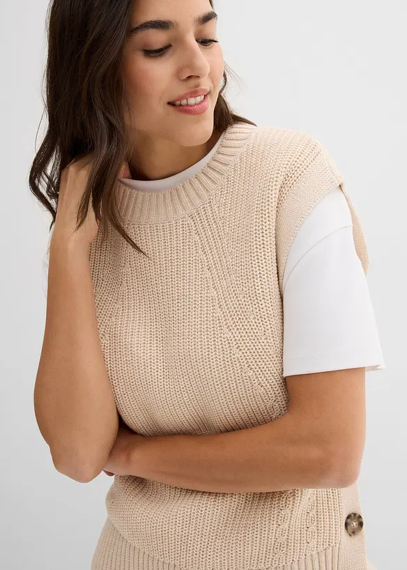 Strikket vest, bonprix