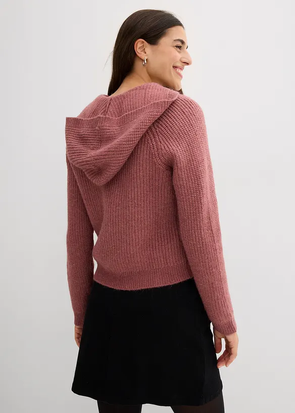 Cardigan med hette, bonprix