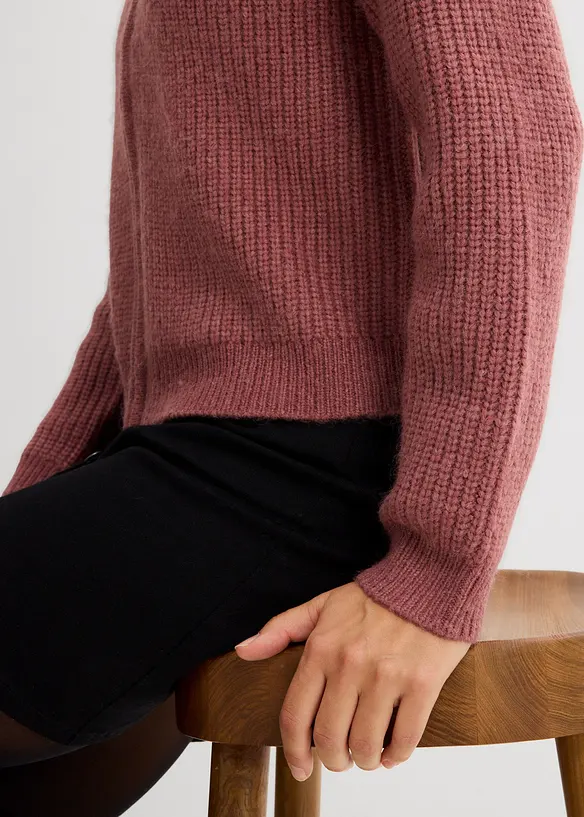 Cardigan med hette, bonprix