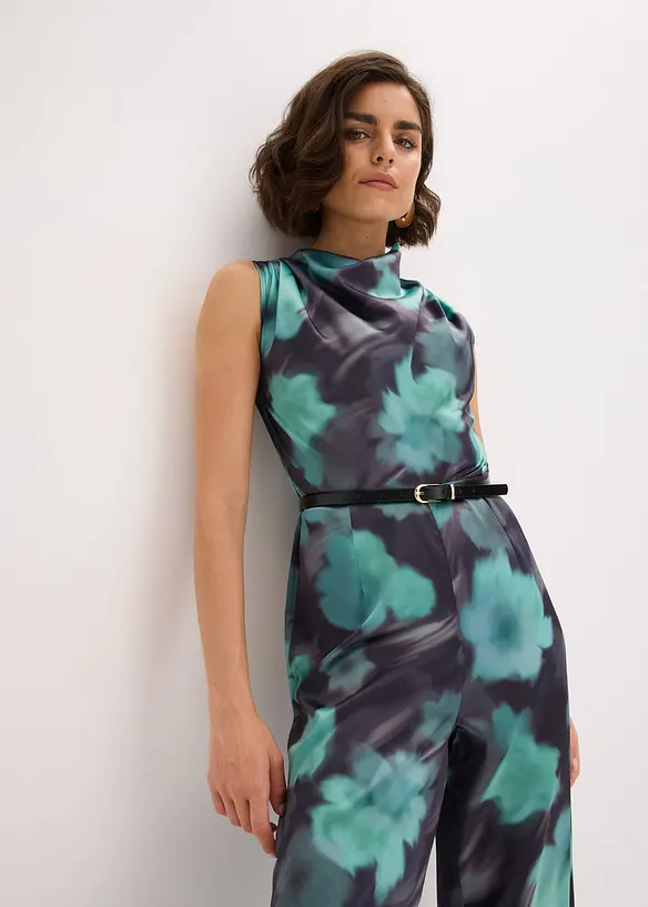 Jumpsuit i lett sateng, bonprix