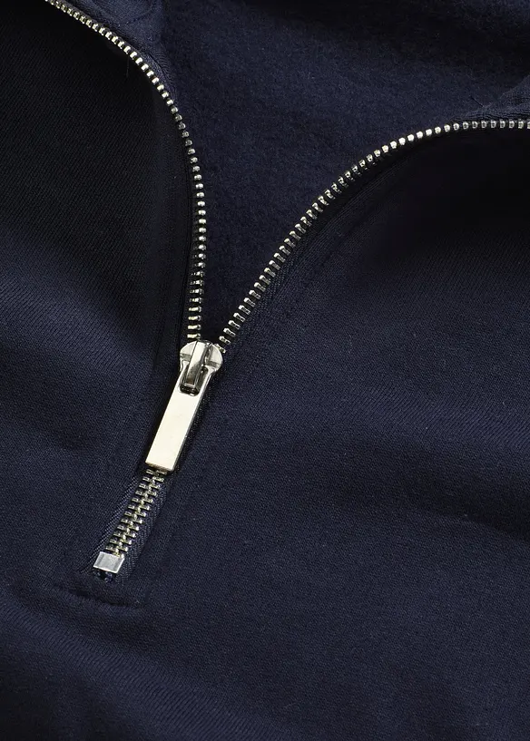 Oversized sweatshirt med glidelås, bonprix