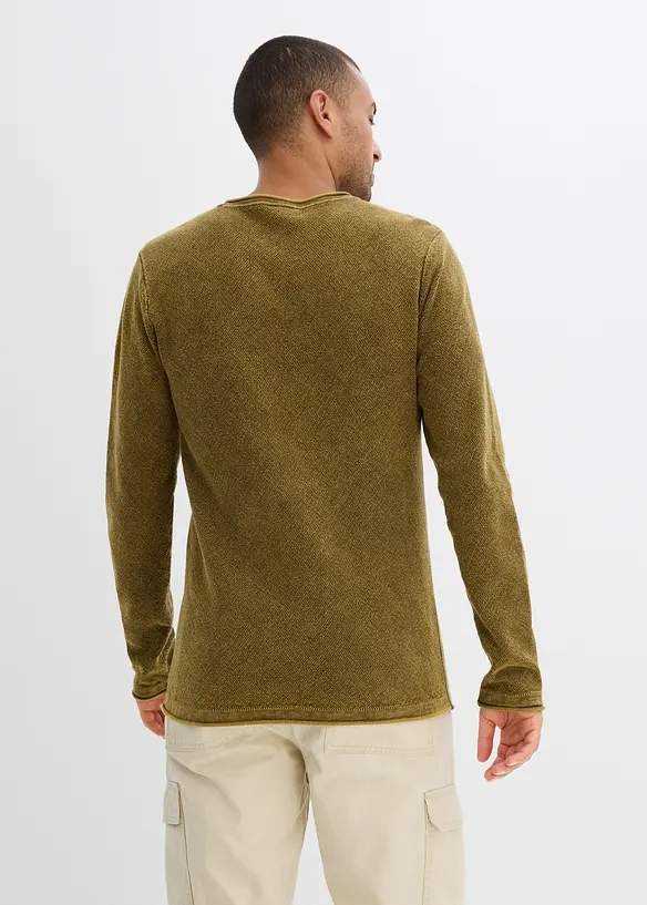 Genser i vasket stil, Slim Fit, bonprix