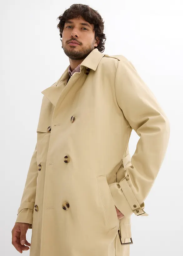 2-i-1-trenchcoat med avtagbar hette, vannavvisende materiale, bonprix