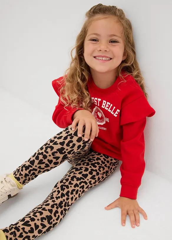 Leggings i av elastisk, økologisk bomull (2-pack), bonprix