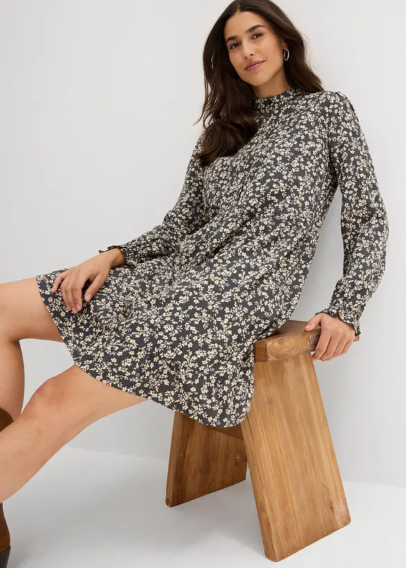 Minikjole i lett viskose, bonprix