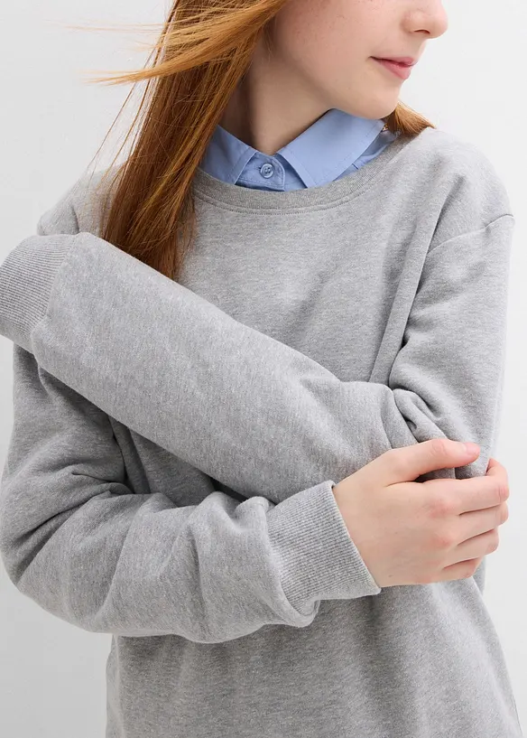 Sweatshirt i 100% økologisk bomull (2-pack), bonprix