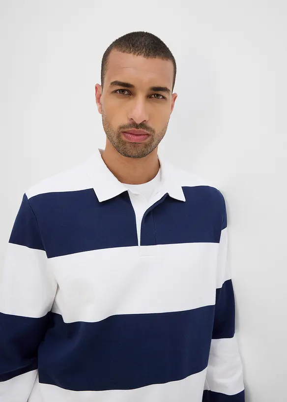 Rugby sweatshirt i 100% bomull, bonprix