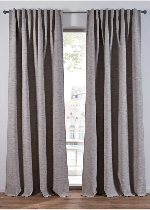 Mørkleggingsgardin med vevet struktur (1-pack), bonprix