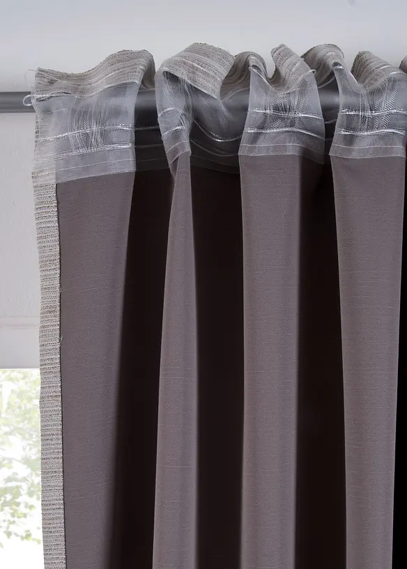 Mørkleggingsgardin med vevet struktur (1-pack), bonprix