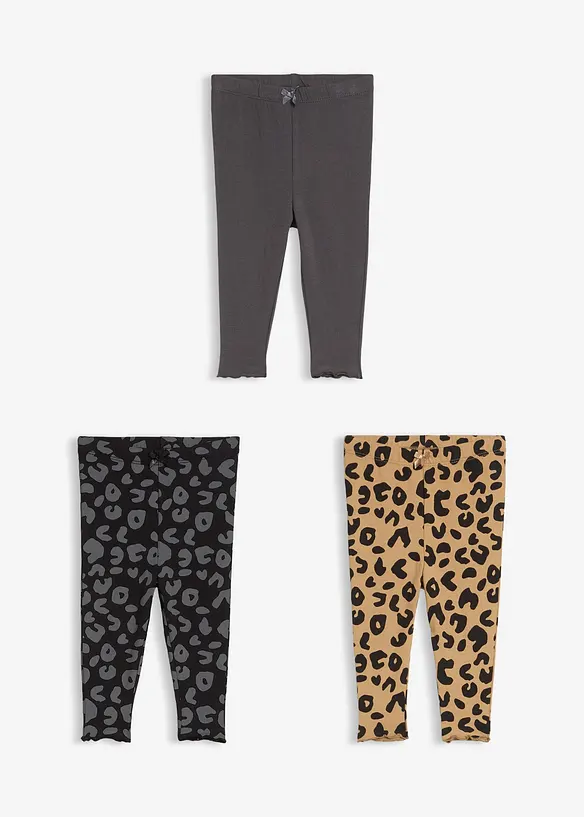 Leggings i 100% økologisk bomull (3-pack), bonprix